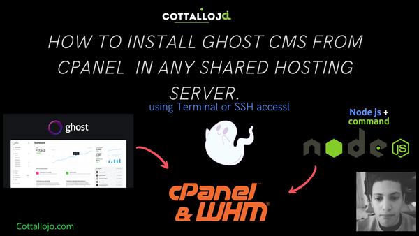 Installing Ghost CMS on shared hosting via cPanel is a relatively